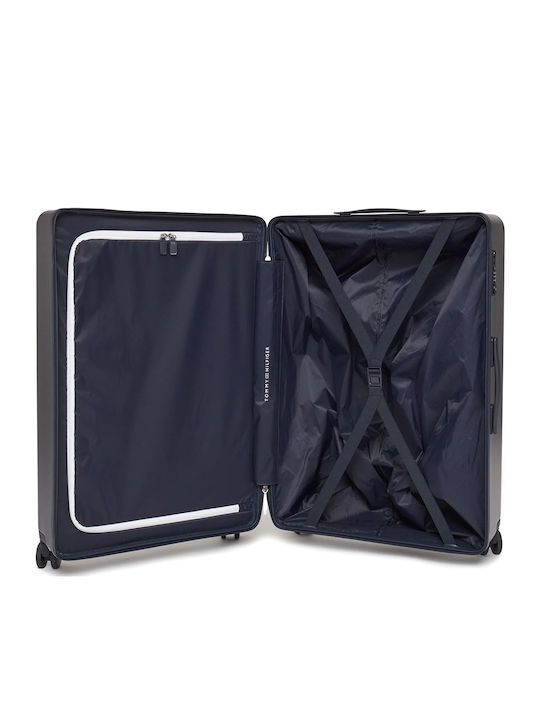 Tommy Hilfiger Signature Mare Valiză De Călătorie Tough Albastră Cu 4 Roți Înălțime 75cm