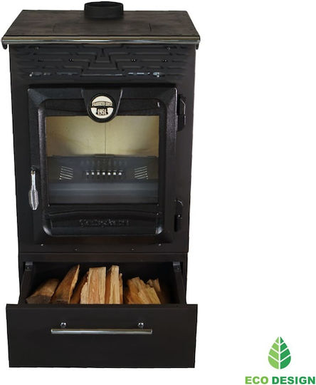 Caliskan 315 Βασική Έκδοση Μαντεμένια Ξυλόσομπα 14.14kW Μαύρη