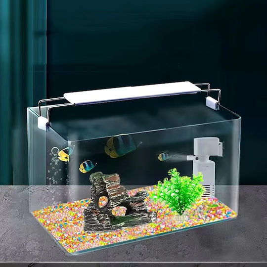 Fish Aquarium Capacity 38lt with 45x30x30cm White
