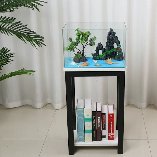 Fish Aquarium Capacity 38lt with 45x30x30cm White