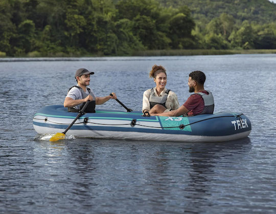 Bestway Hydro Force Trek X3 Inflatable Boat 3 Adults Blue with Paddles and Pump 294x137cm