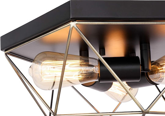 Toolight Deckenleuchte Gold mit Fassung E27