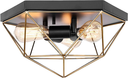 Toolight Deckenleuchte Gold mit Fassung E27