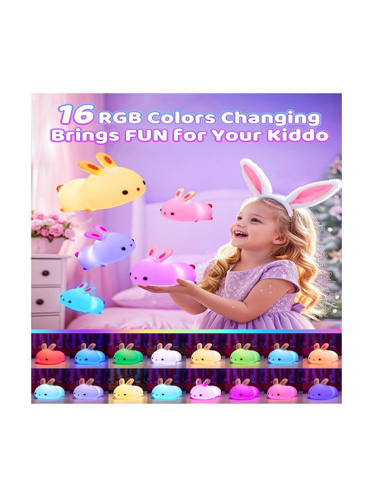 Led Kids Decorative Lamp with Color Changes Multicolour 13.5x10x8εκ.