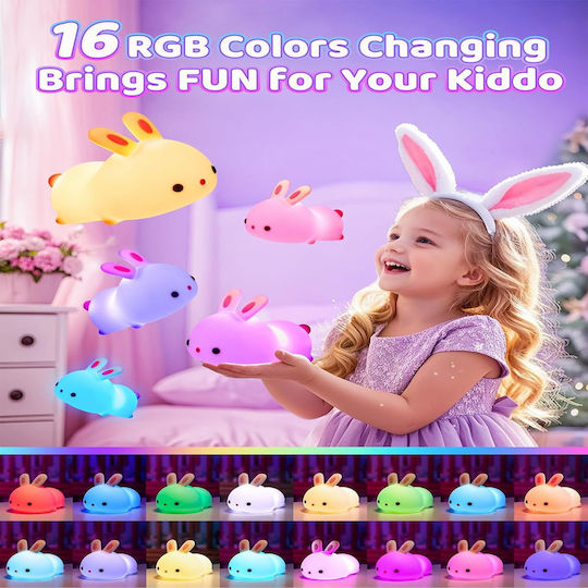 Led Kids Decorative Lamp with Color Changes Multicolour 13.5x10x8εκ.