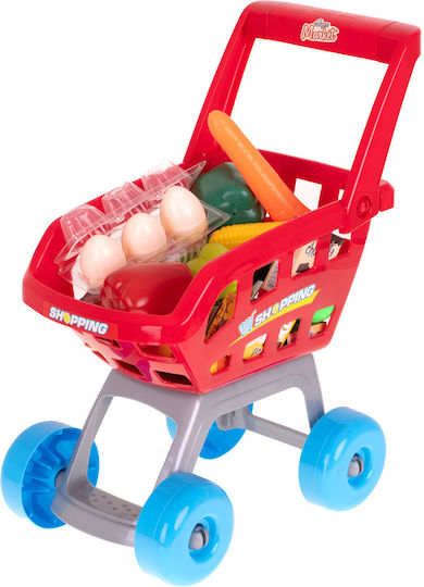 Supermarket Role Play Toy Trolley Cash Register 47 Pieces