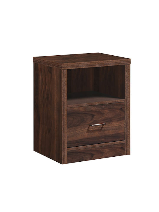 Bedside Table Life Lux Wooden With Metal Legs Brown 47x39x60cm E7387 2