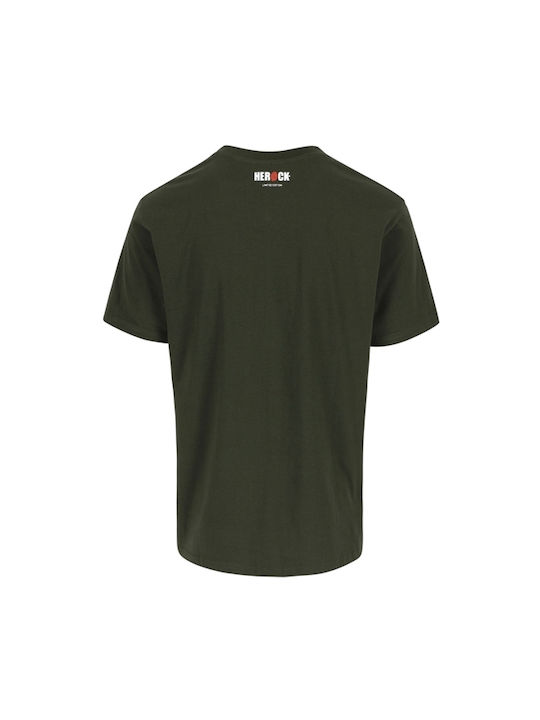 Herock Barber Arbeit T-Shirt Khaki