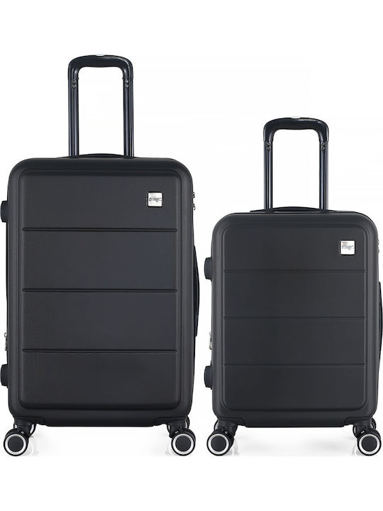 Ankor Hard Black Suitcases Set 2pcs Ankor Hard Black Suitcases Set 2pcs