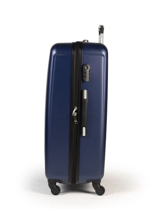 Cardinal Large Hard Dark Blue Travel Suitcase With 4 Wheels Height 70cm