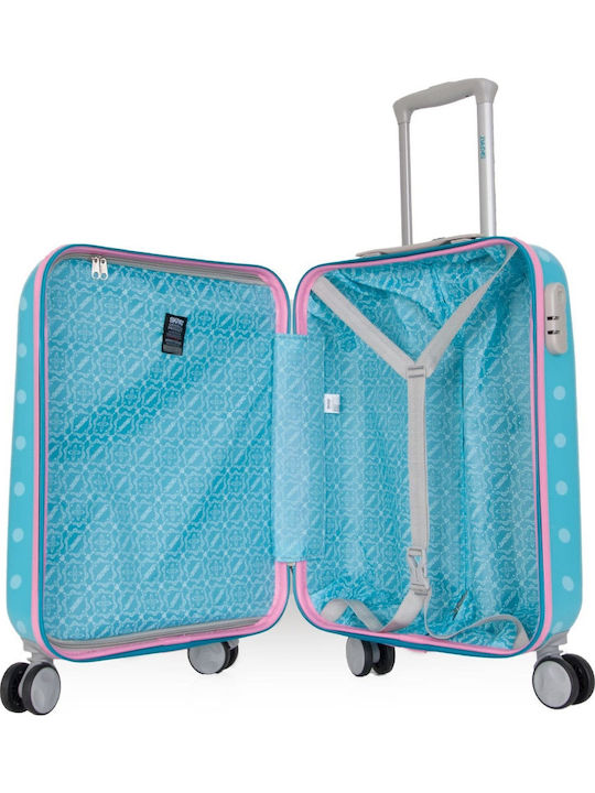 ARSAMAR Kinder Handgepäck Hartkoffer Hellblau mit 4 Rädern Höhe 56cm