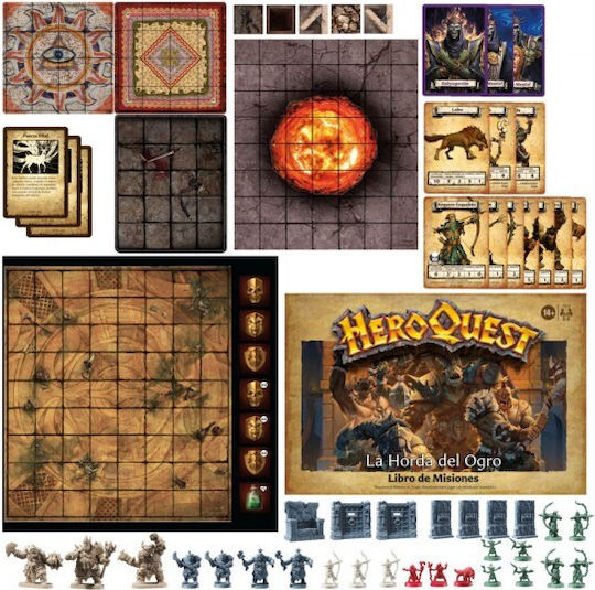Game Expansion Spanish Heroquest The Ogre Horde for 2-5 Players 14+ Years Old (ES) Hasbro