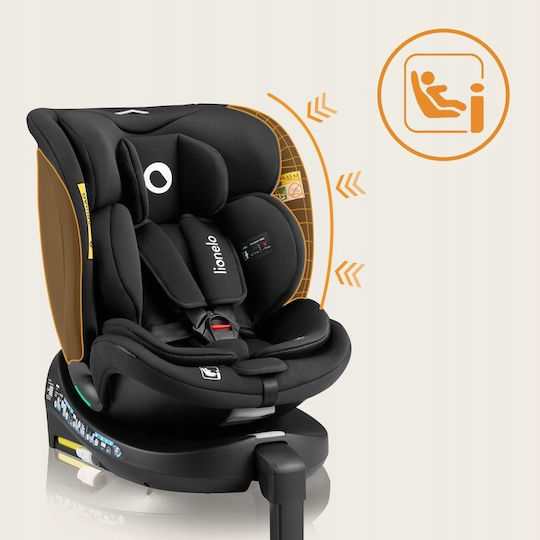 Lionelo Navy Детско Столче за Кола i-Размер с Isofix Black Red