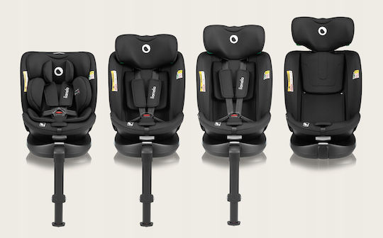 Lionelo Navy Детско Столче за Кола i-Размер с Isofix Black Tirquase