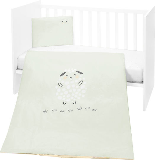 Kikka Boo Baby Crib Bedding Set Sleepy Sheep 5pcs Green