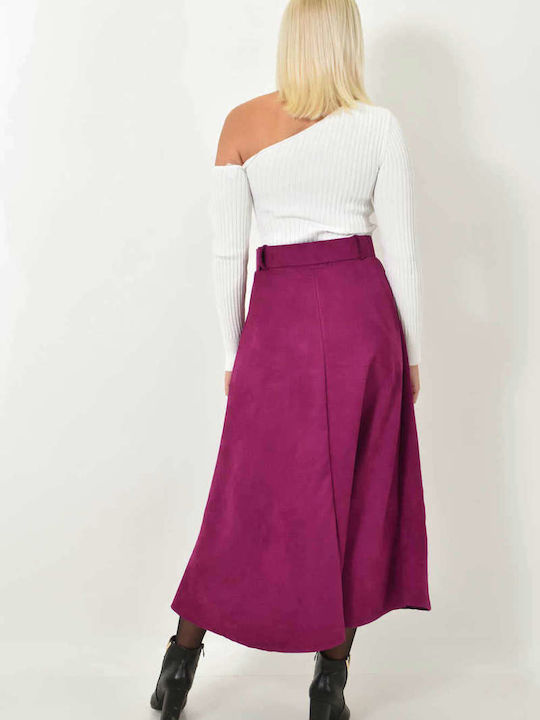 Potre Midi Skirt Magenta