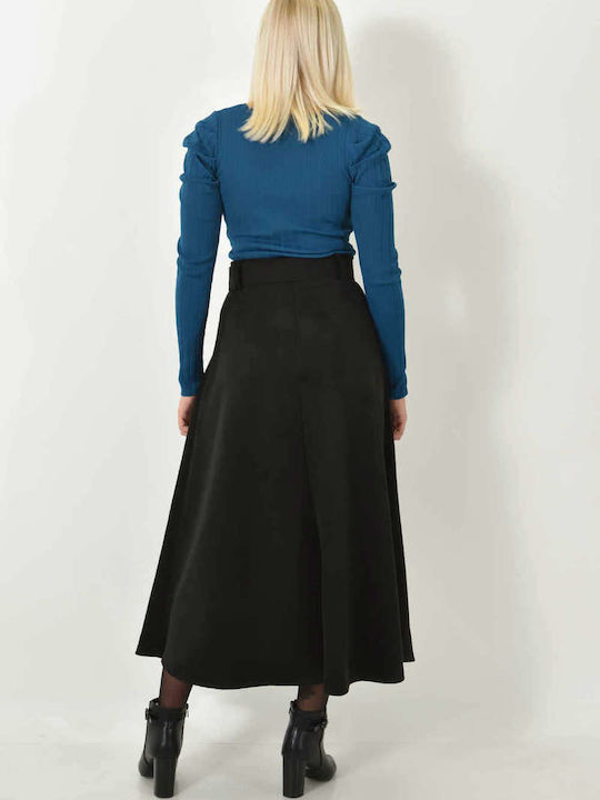 Potre Midi Skirt in Black Color