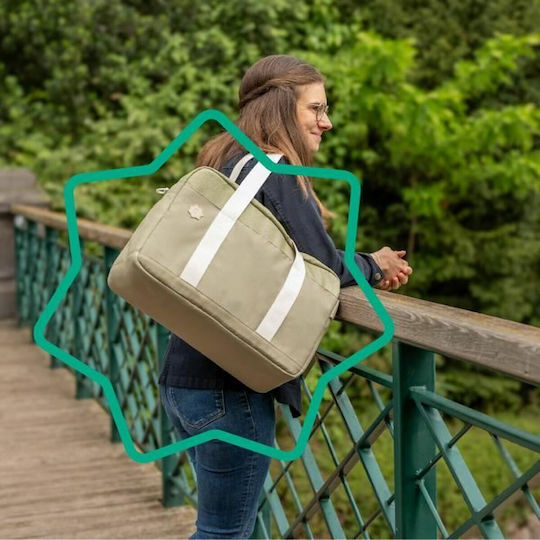 Badabulle Wickeltasche-Wickeltasche Schulter/Hand Khaki 29x44x20cm.