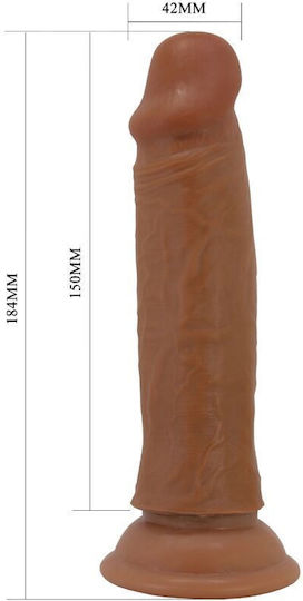 Pretty Love Quentin Brown Ρεαλιστικό Dildo με Βεντούζα Καφέ 18cm