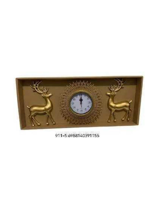 Antique Wall Clock Plastic Gold Ø23cm