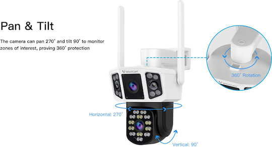 Vstarcam CS667DR IP Κάμερα Παρακολούθησης Wi-Fi Full HD+ 3MP Αδιάβροχη με Αμφίδρομη Επικοινωνία και Φακό 4mm