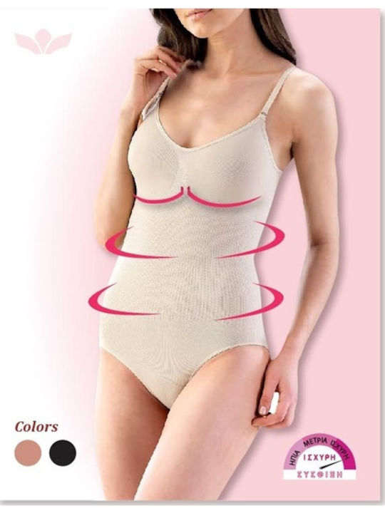 502012-2 Bodysuit Corset Strong Compression & Thin Strap Black