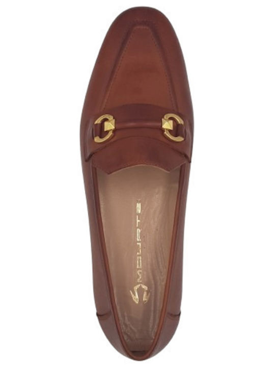 Δερμάτινα Γυναικεία Loafers σε Ταμπά Χρώμα