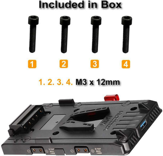 Placă de baterie Hedbox Unix-fw50 V-lock