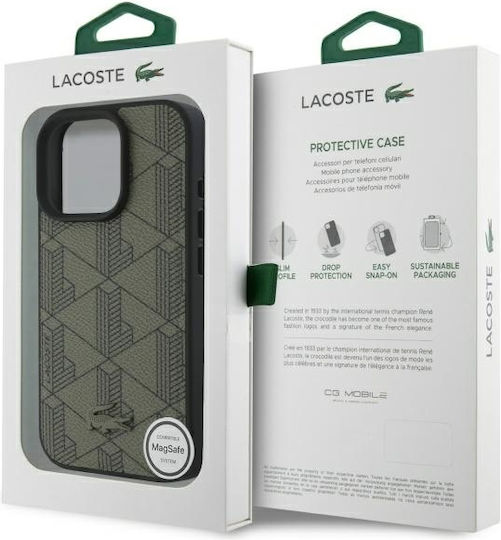 Lacoste Blend Monogram Magsafe Back Cover Πλαστικό Χακί (iPhone 16 Pro)