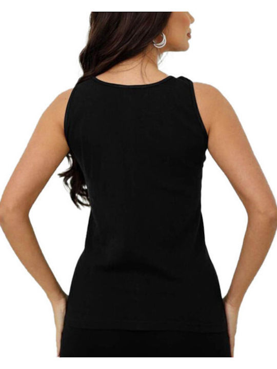 Ärmellos Black Damen T-Shirt
