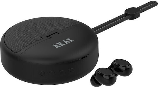 Akai Proffesional BTE-J500BT In-ear Bluetooth Handsfree Ακουστικά με Θήκη Φόρτισης Μαύρα