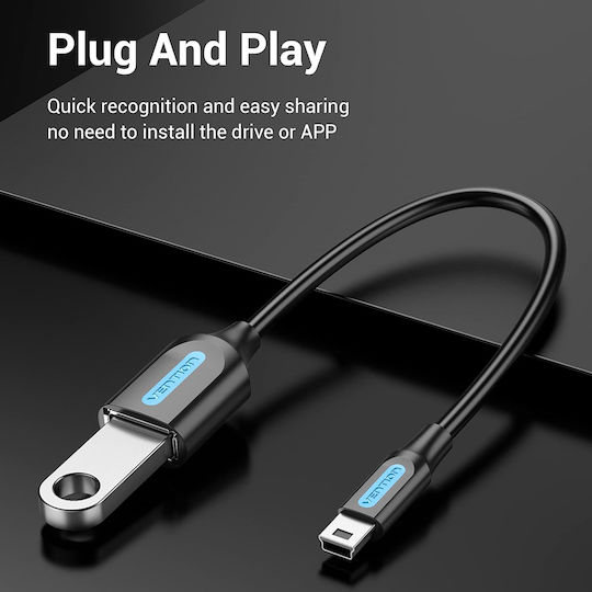 Vention Конвертор мини USB мъжки към USB-A женски 1 брой CCTBB