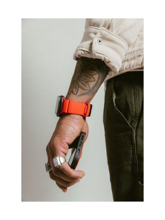 Curea Sport Nomad Rocky Point Fkm din Cauciuc Impermeabilă pentru Apple Watch Seria 4 5 6 Se 8 9 & Ultra 1/2 Apple Seria 10 46mm 42 44 45 46 49mm Magma Portocaliu Negru Nm014865858