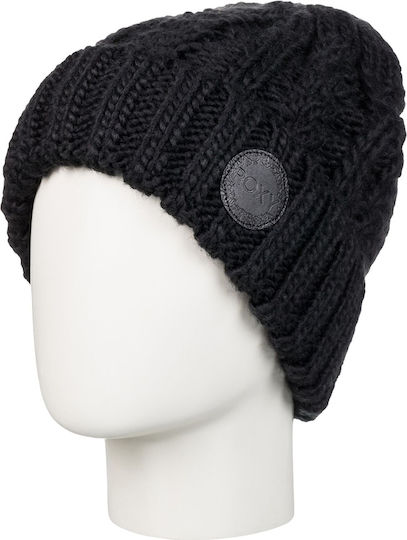 Tram Beanie Unisex Σκούφος Πλεκτός σε Μαύρο χρώμα
