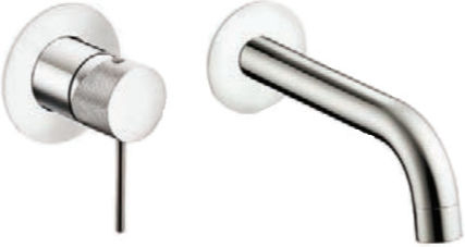 Tema Set Mixer & Gură Îngropată pentru Lavabo Chrome