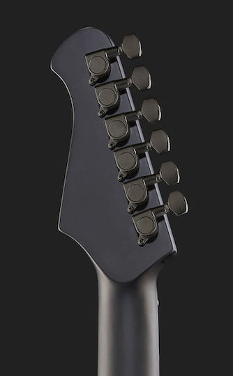 Harley Benton Електрическа Китара за Левичари Stratocaster с HSS Конфигурация на Пикапите Сатенено черно