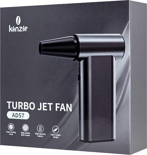 Kinzir Air Duster Car Handheld Vacuum Dry Vacuuming with Power 180W Rechargeable 12V Gray