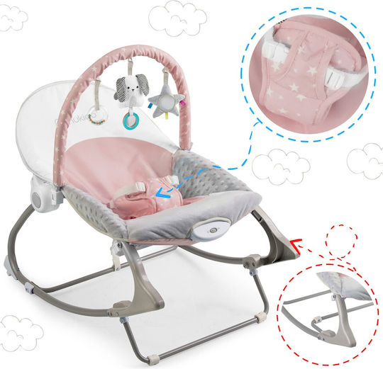 Nukido Electric Relax pentru Bebeluși cu Vibrații Roz pentru Copil până la 9kg