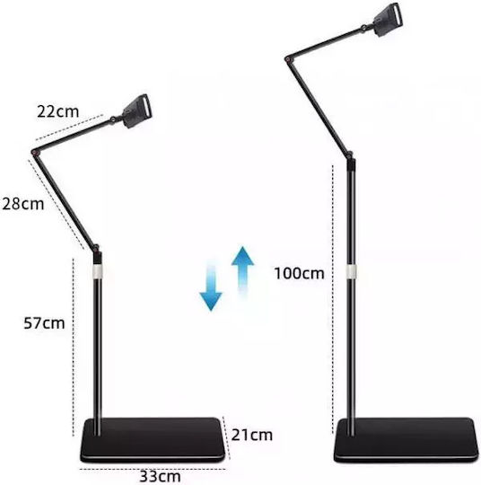 Andowl Qzj810 Поставка за мобилен телефон с ръка в Черен цвят