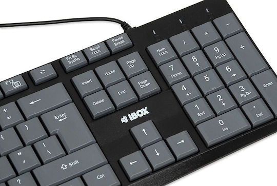 iBox Eris Πληκτρολόγιο Αγγλικό US Γκρι