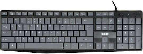 iBox Eris Πληκτρολόγιο Αγγλικό US Γκρι