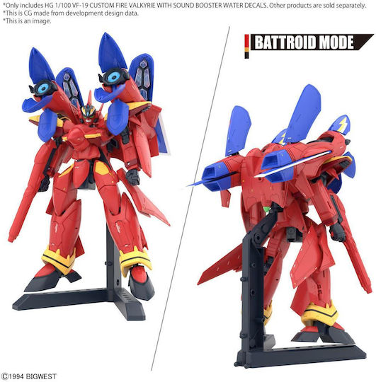 Macross Hg 1/100 Vf-19 Custom Fire Valkyrie Wasserschiebebilder Modellbausatz