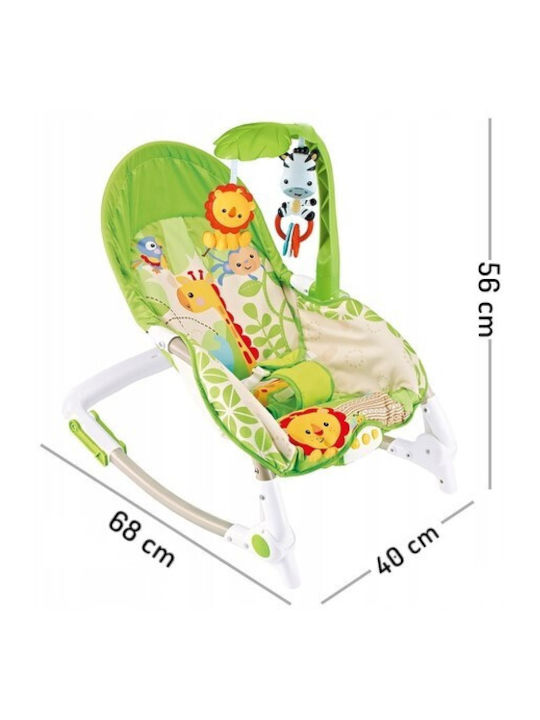 Electric Relax pentru Bebeluși cu Muzică și Vibrații Verde pentru Copil până la 18kg