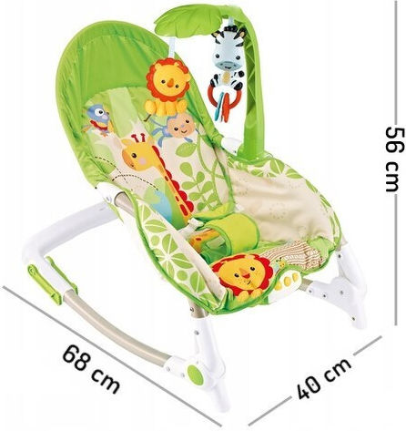 Electric Relax pentru Bebeluși cu Muzică și Vibrații Verde pentru Copil până la 18kg