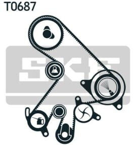 Set Curea De Distribuție Sincronizare Fulie Pompa Apa Skf Toyota Avensis Corolla 2.0d 01.02-03.09 178 Dinti Latime 25.4mm