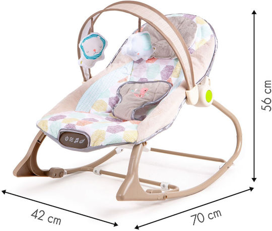 Electric Relax pentru Bebeluși cu Muzică și Vibrații Roz pentru Copil până la 18kg