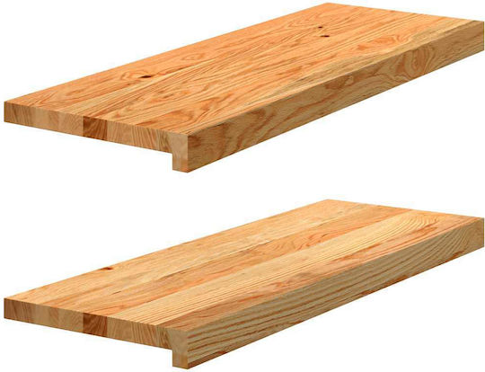Vidaxl Πατάκια Σκάλας 2 Τεμ Ανοιχτό Καφέ 70x25x2 Cm Ξύλο Δρυός Καφέ