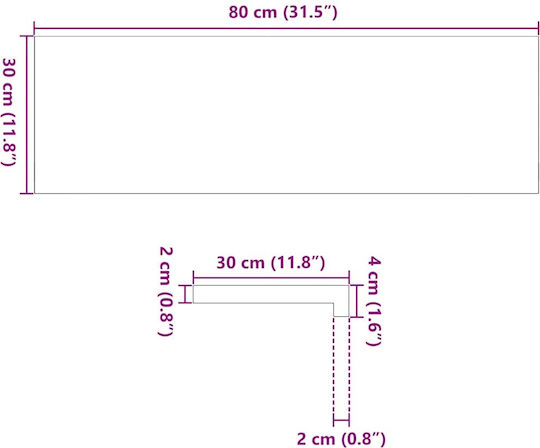 Vidaxl Treppenstufen 4 Stk Dunkelbraun 80x30x2 cm Eichenholz Braun