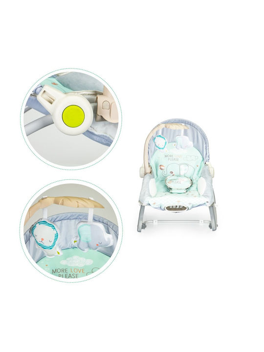 Electric Relax pentru Bebeluși cu Muzică și Vibrații Gri pentru Copil până la 18kg