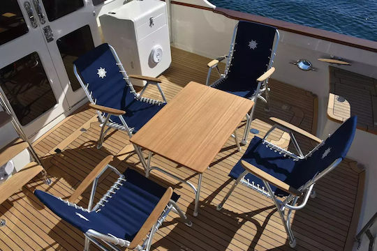 Forma Marine Τραπέζι Σκάφους Πτυσσόμενο Αλουμινίου Teak 2 Ύψη 66x112x56/73cm M600t